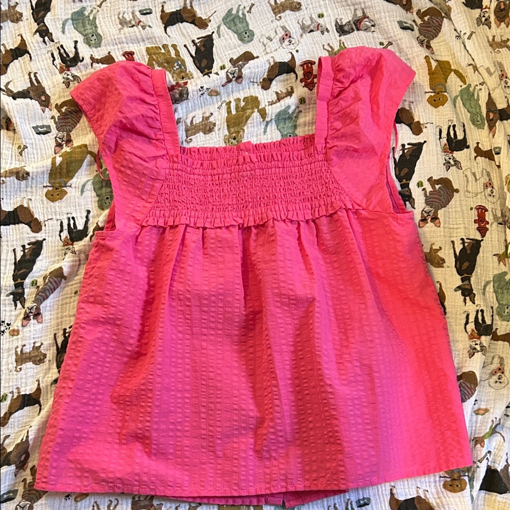 Old Navy Bright Pink Button-Down Blouse - Picture 3 of 3